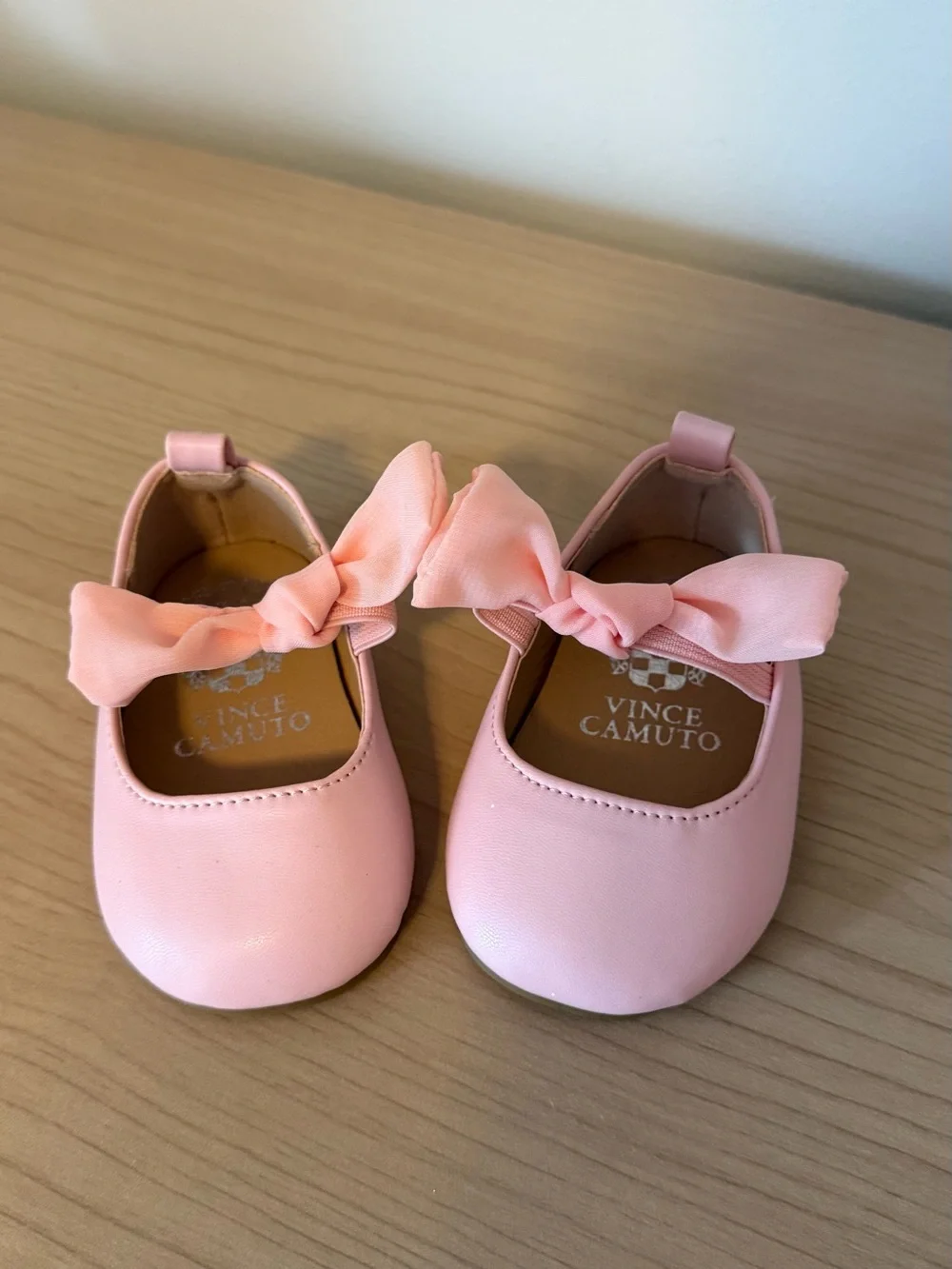 Vince Camuto Baby Pink Bow Mary Janes